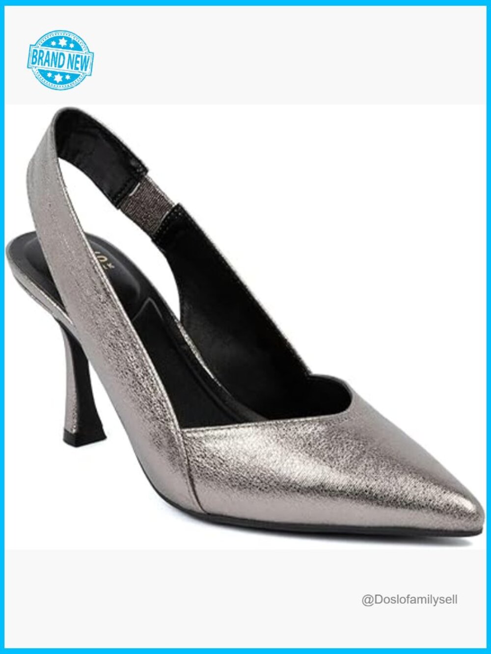 Pointed Toe Slingback Pumps Kitten Heel Dress Shoes Office Evening Party